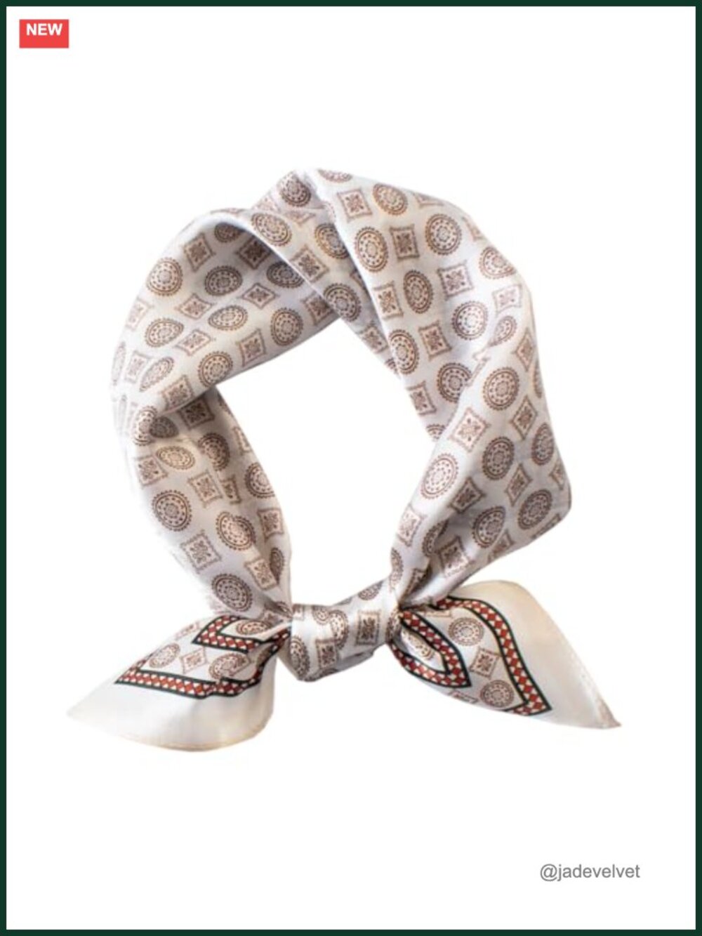 100% Pure Mulberry Silk Small Square Scarf Digital Printed Neckerchief 21"